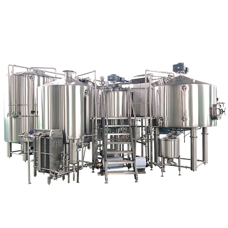 クラフトビールを作る1500Lビール醸造設備蒸気_電気複合3槽醸造所システム